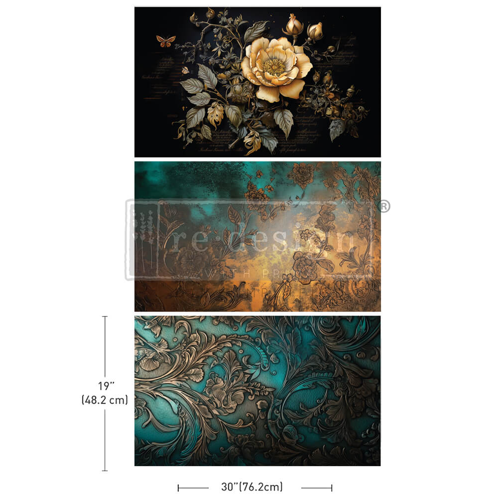 Decoupage Decor Tissue Paper Pack – Petals Adorned – 3 sheets