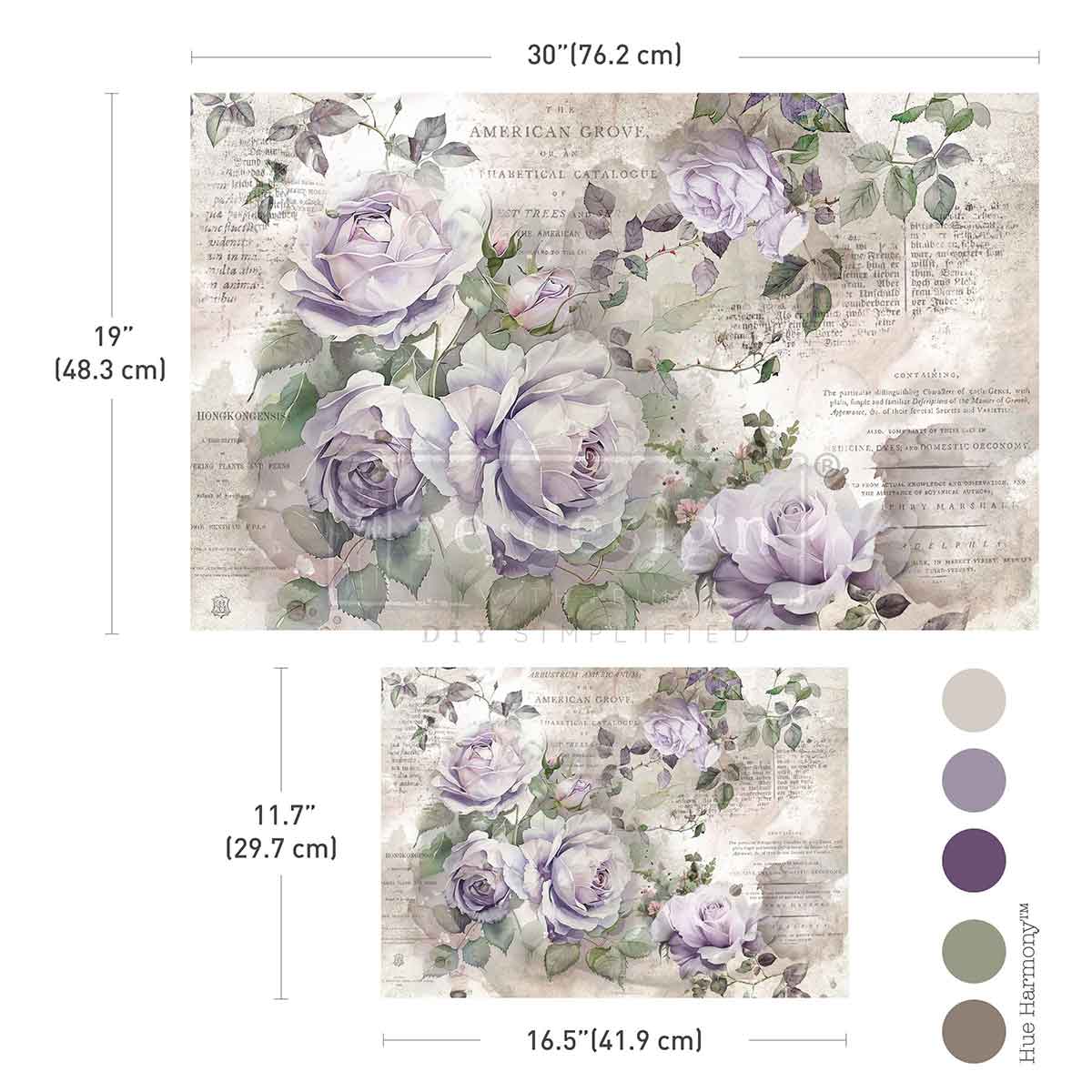 Double Delight Decoupage Fiber Paper Set – Soft Veil – Total 2 sheets