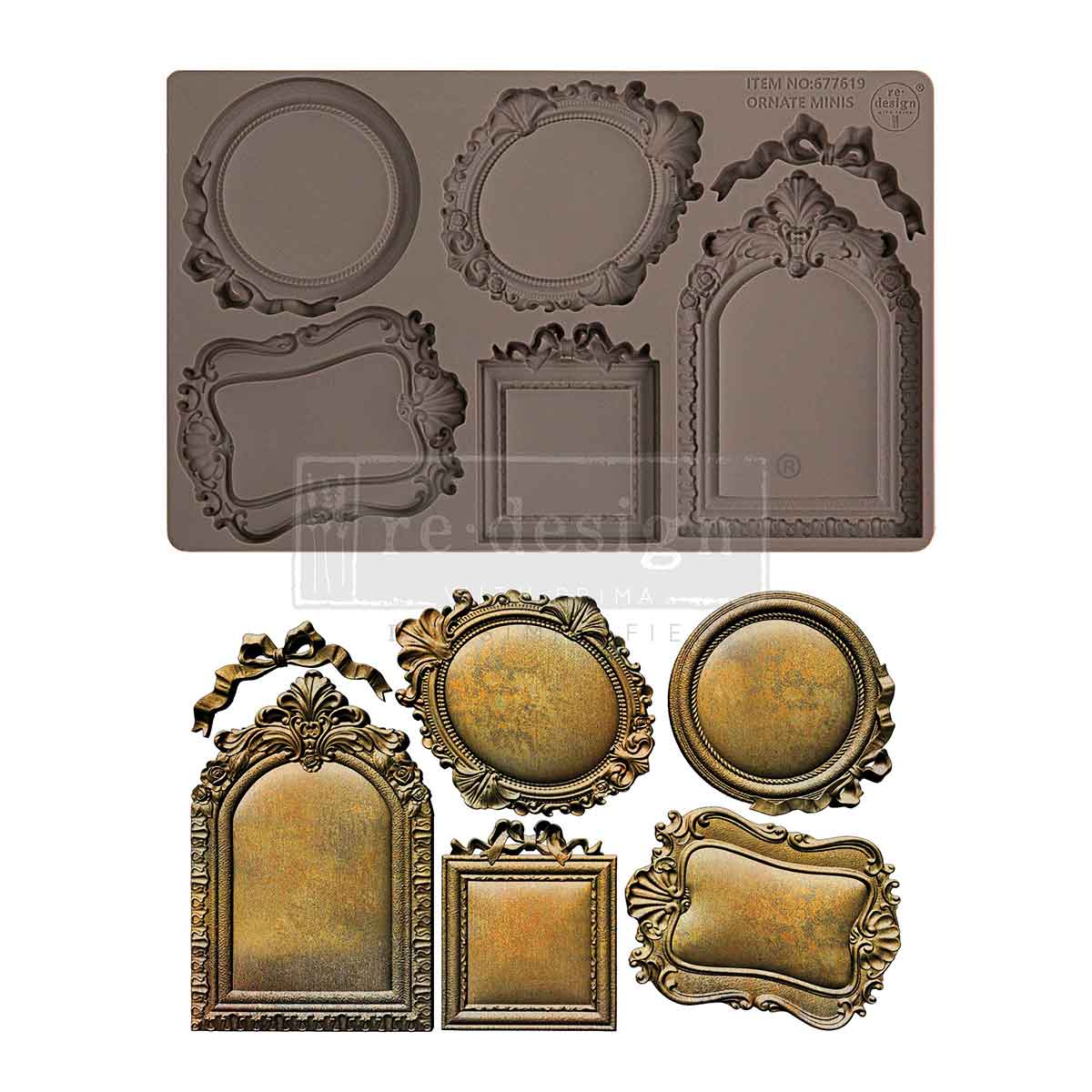 Decor Moulds® –Ornate Minis – 1 pc, 5″x8″x8mm