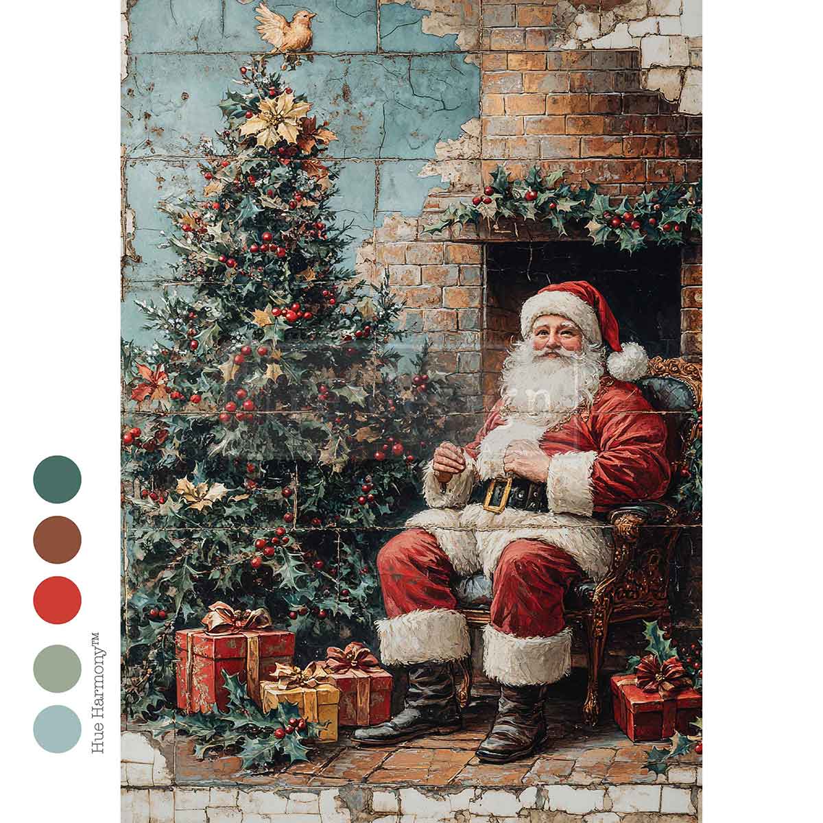 A4 Decoupage – Cozy Claus Corner
