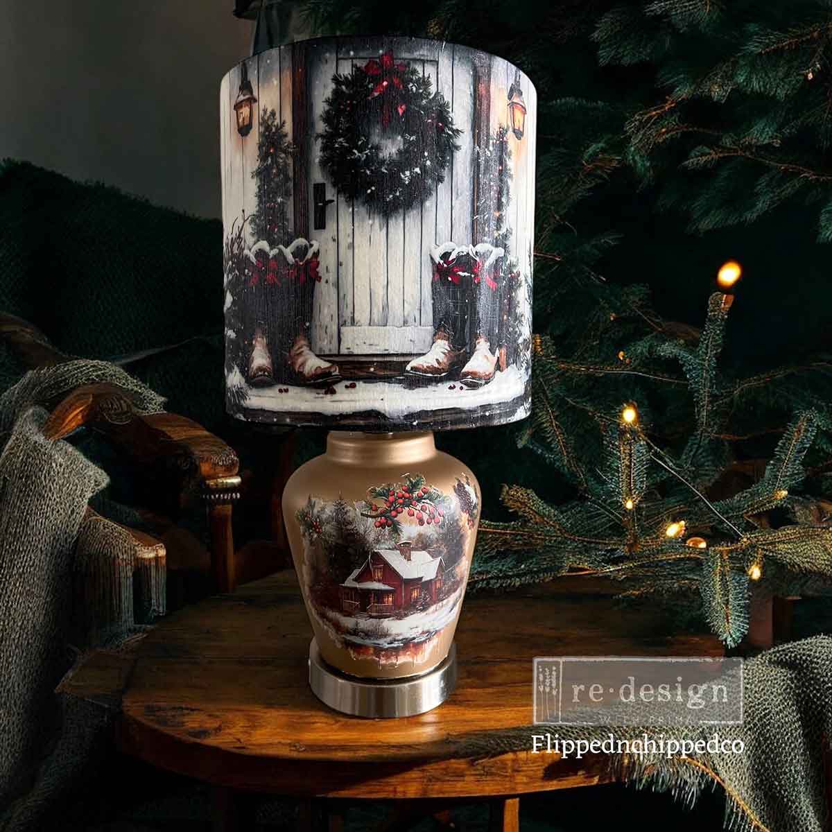 A3 Decoupage Fiber--Santa’S Woodland Stroll