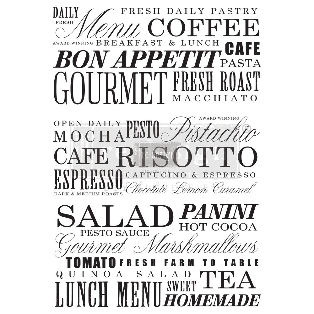 Redesign Décor Transfers®- Delicious Menu 23″x 31″