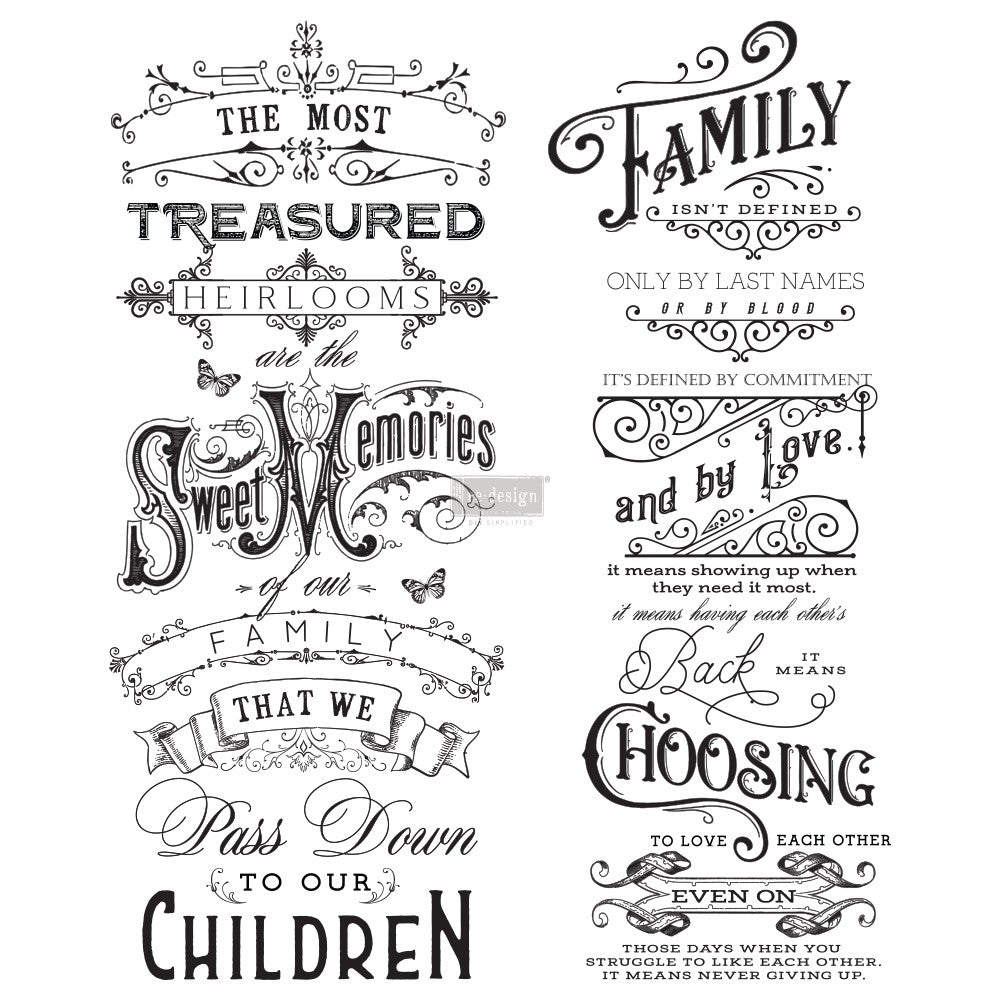 Redesign Decor Transfers® – Family Heirlooms