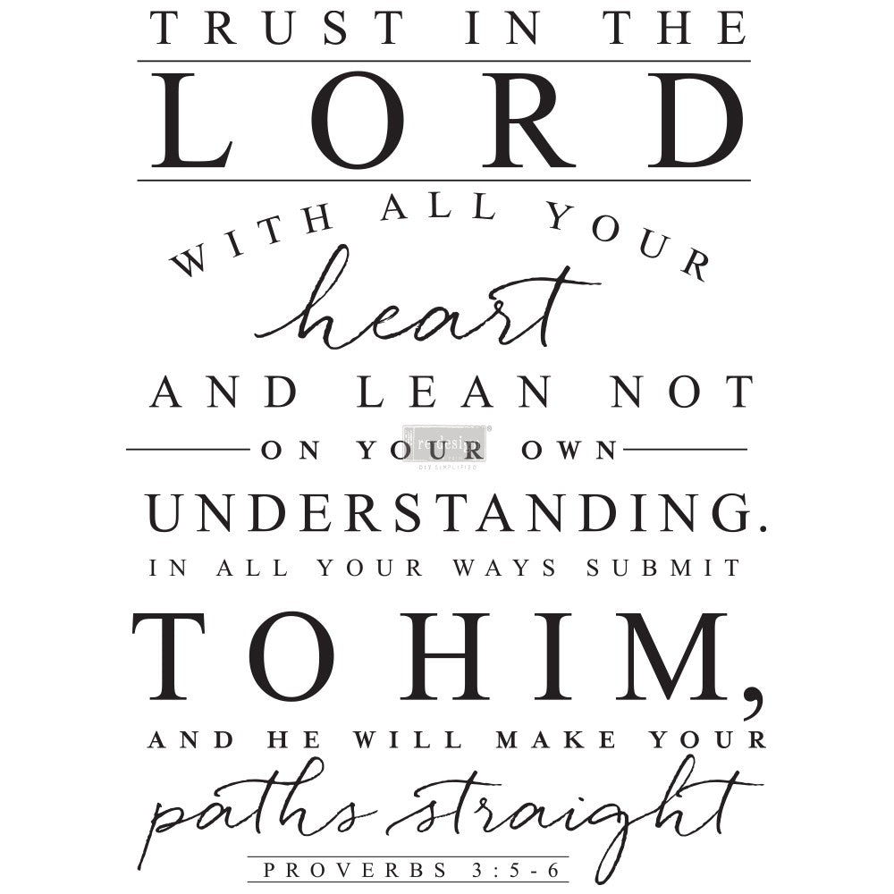 Redesign Decor Transfers® – Trust In The Lord