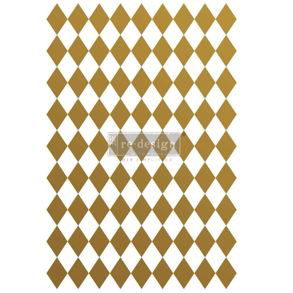 Decor Transfers® – Gold Harlequin – total sheet size 24×35,