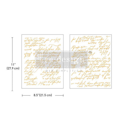 Middy Foil Transfers® Kacha – Shimmering Script – 2 sheets, 8.5″x11″