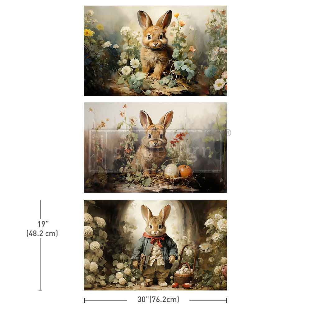 Decoupage Decor Tissue Paper Pack – Dreamy Bunnies