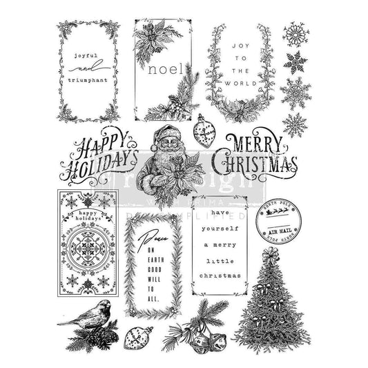 Decor Clear Stamp – Santa’s Helper Tags – 8.5×11 sheet