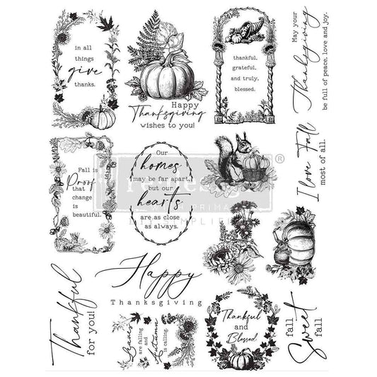 Decor Clear Stamp – Fall Sweet Fall – 8.5×11 sheet size