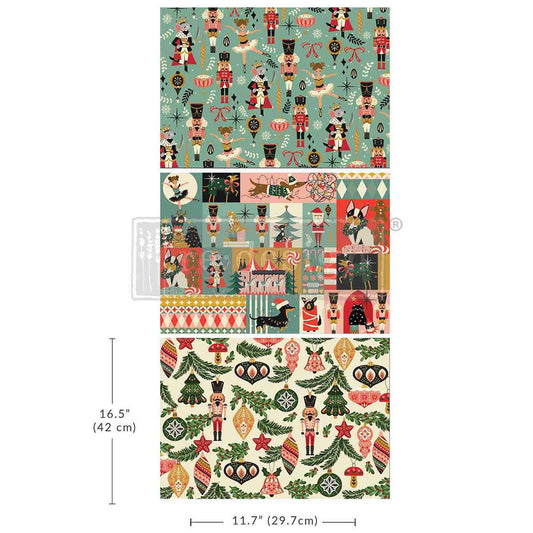 A3 Decoupage Fiber Pack – Nutcracker Happiness – 3