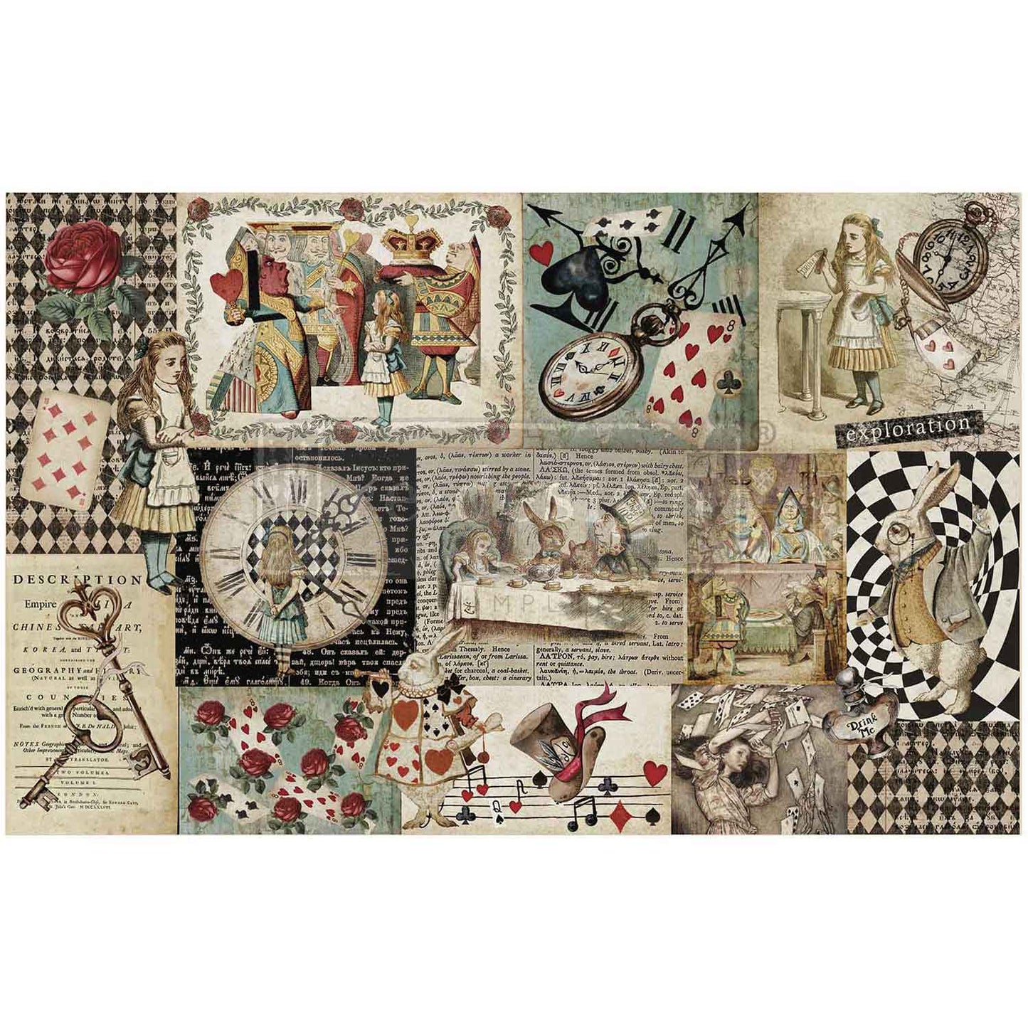 Decoupage Decor Tissue Paper – Curious Journey – 1 sheet