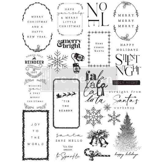 Decor Clear Stamp – Here Comes Santa – 8.5×11