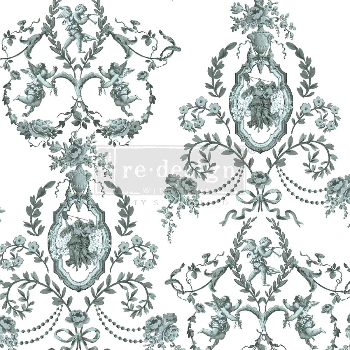 Decor Transfers® – Jardin Secret – total sheet size 24″x35″, cut into 4 sheets