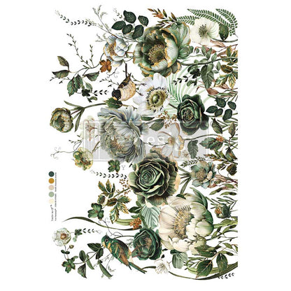 Decor Transfers® – Botanical Journal – total sheet size 24″x35″, cut into 4 sheets