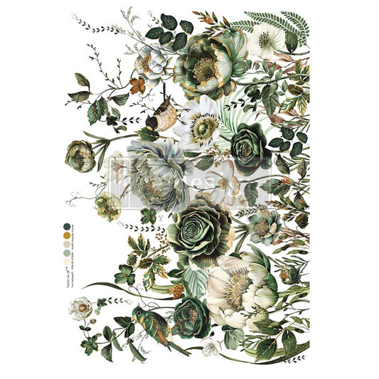 Decor Transfers® – Botanical Journal – total sheet size 24″x35″, cut into 4 sheets