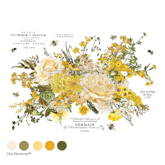 Decor Transfers® – Sunlit Serenade – total sheet size 24″x35″, cut into 4 sheets
