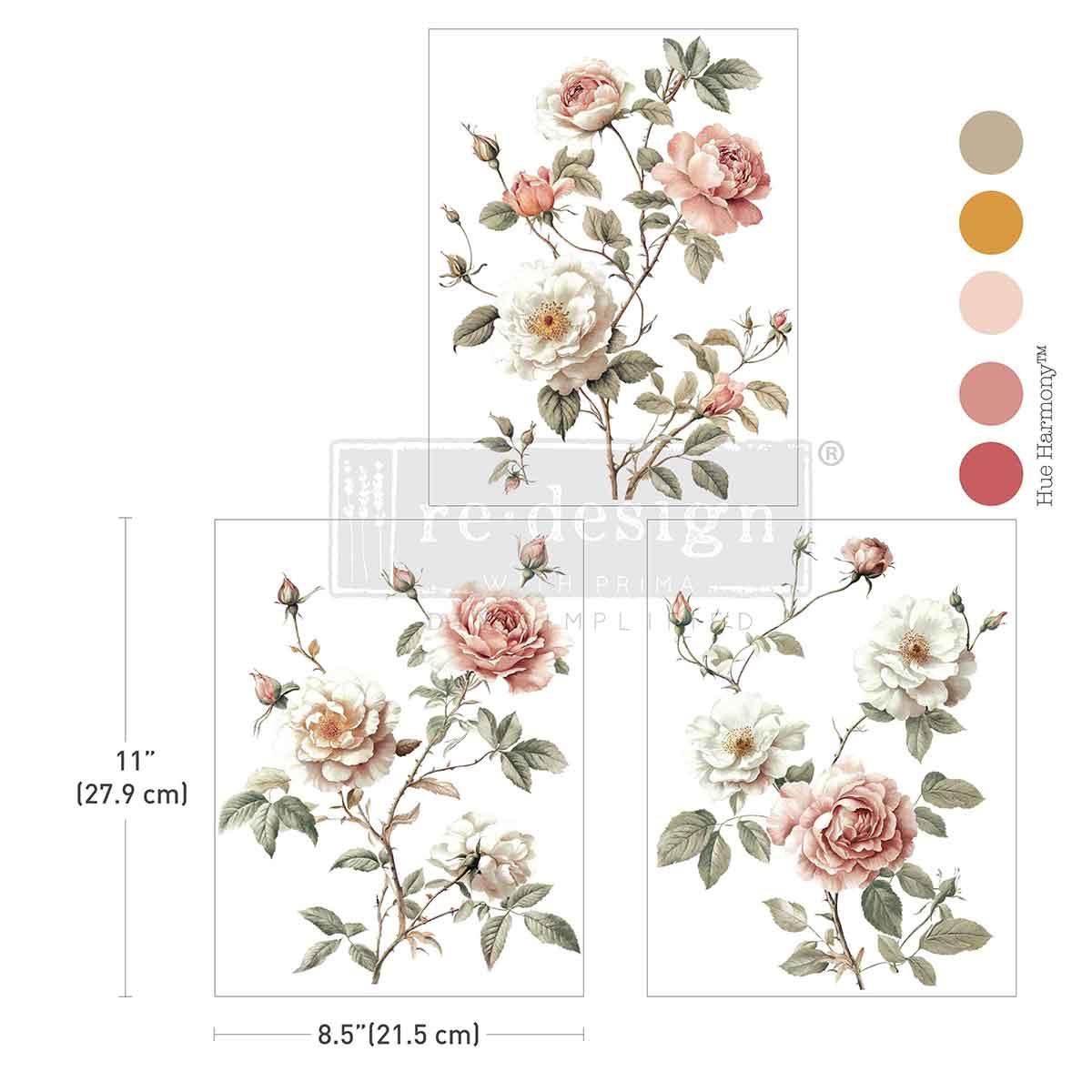 Middy Transfers® – Creamy Blush Blooms