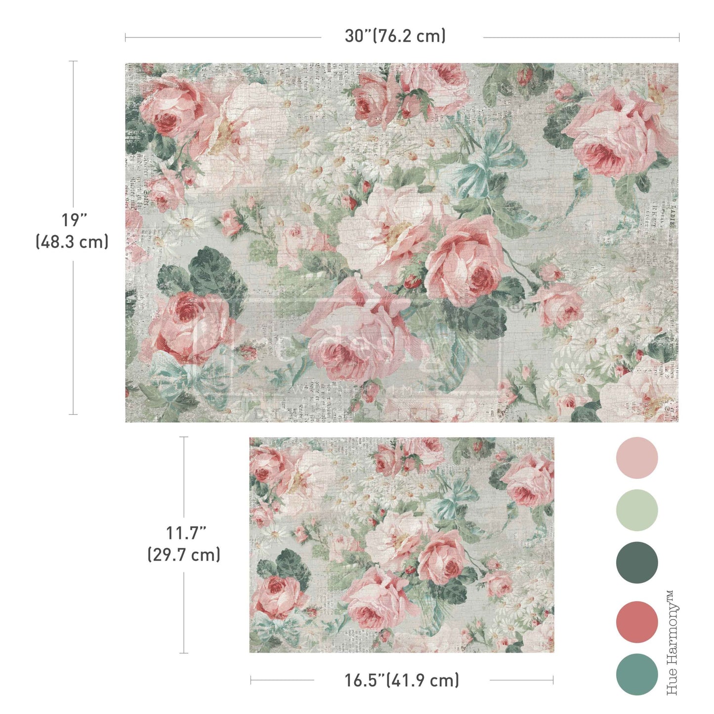 Double Delight Decoupage Fiber Paper Set – Pink Blossom Bliss – Total 2 sheets
