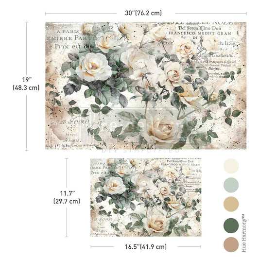 Double Delight Decoupage Fiber Paper Set – My Garden Whimsy – Total 2 sheets