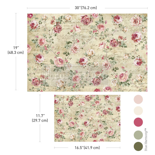 Double Delight Decoupage Fiber Paper Set – Timeless Charm – Total 2 sheets