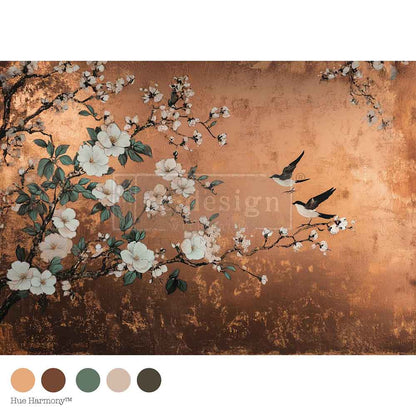 A1 Decoupage Fiber –Feathers in the Glow