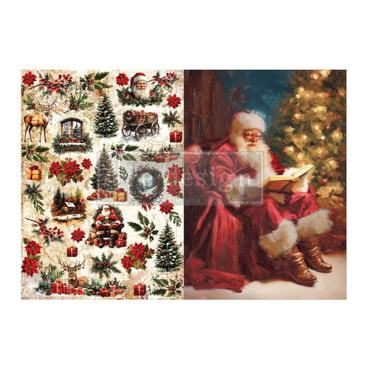 A4 Decoupage Fiber Pack – Everlasting Light – 2 sheets, 8.3″x11.7″ each