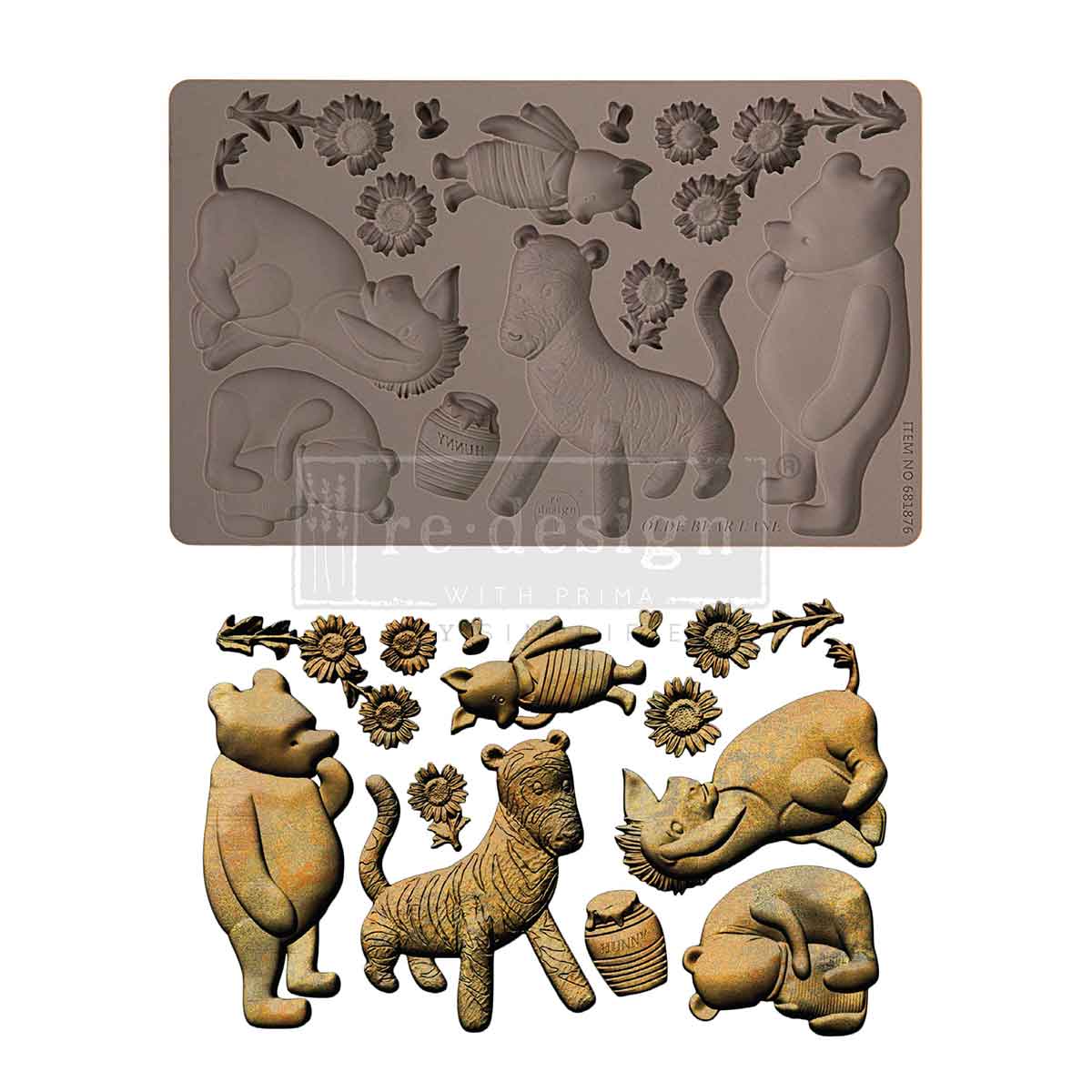 Decor Moulds® –Olde Bear Lane – 1 pc, 5″x8″x8mm