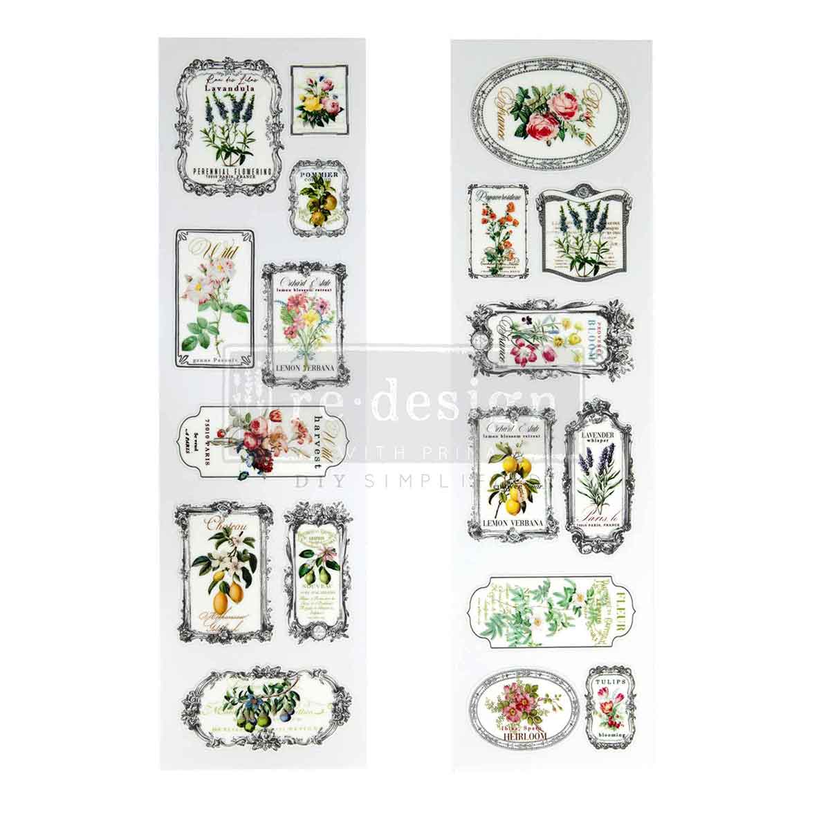 Luxe Transfers® – Fleur De Frame – 2 sheets