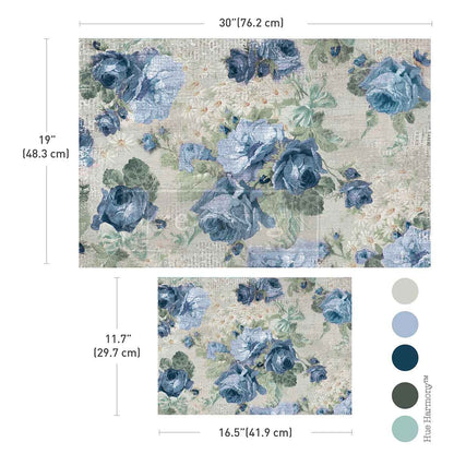 Double Delight Decoupage Fiber Paper Set – Meadow Melodies – Total 2 sheets