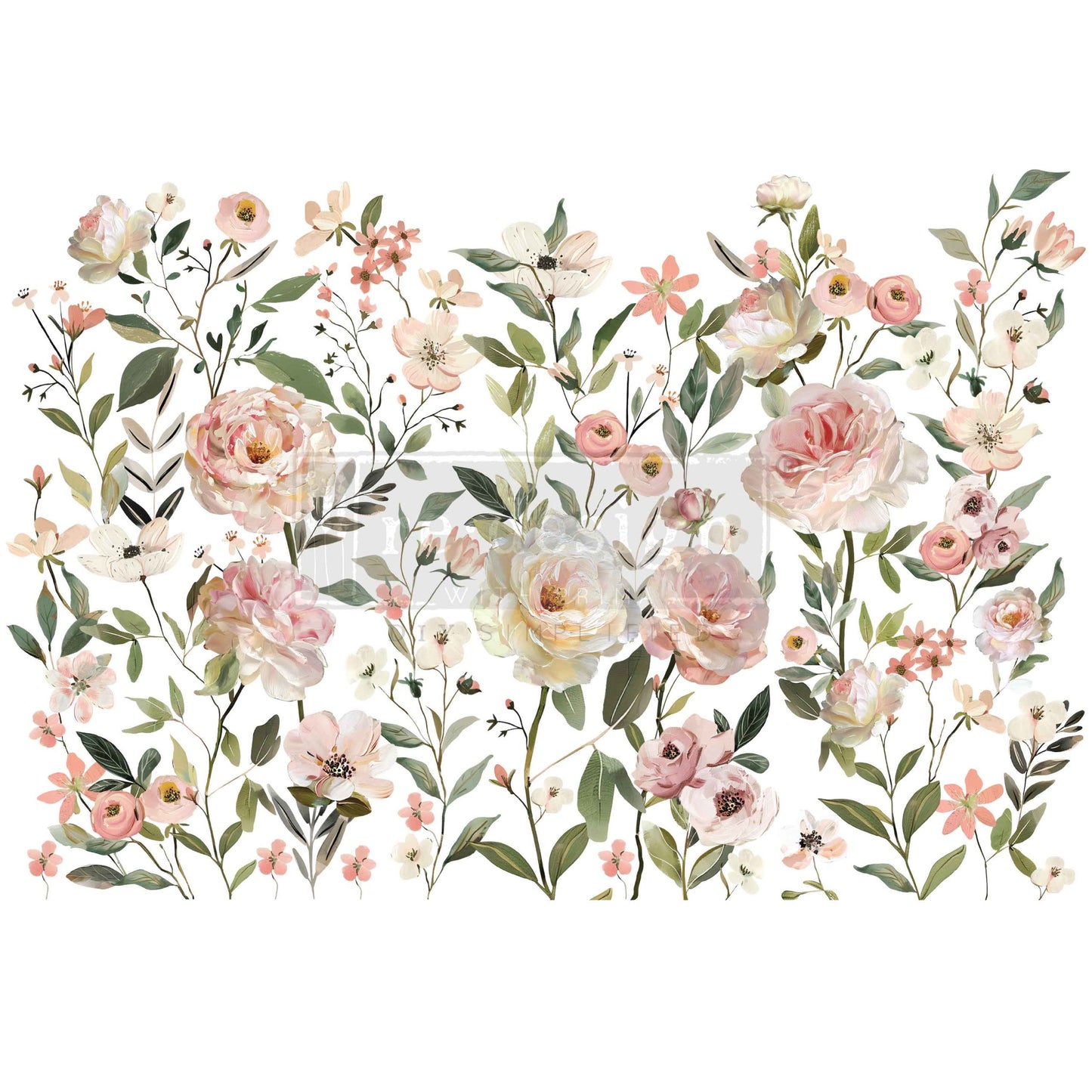 Decor Transfers® – Blush Harmony – total sheet size 24″x35″, cut into 4 sheets