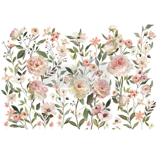 Decor Transfers® – Blush Harmony – total sheet size 24″x35″, cut into 4 sheets
