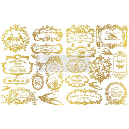 H2O Transfers Gold – Chant Du Matin – 2 sheets, 8.5″x11