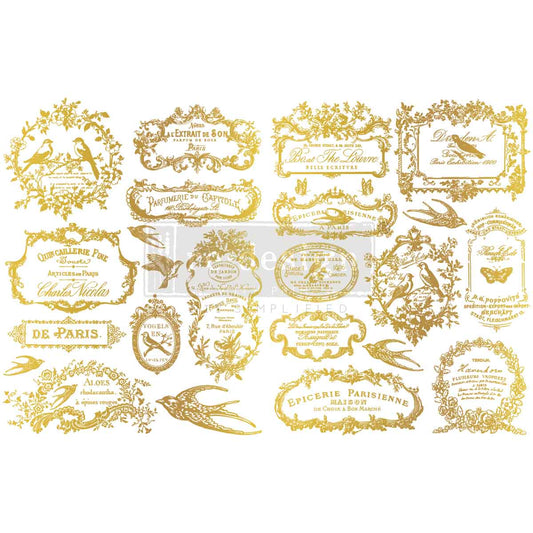 H2O Transfers Gold – Chant Du Matin – 2 sheets, 8.5″x11