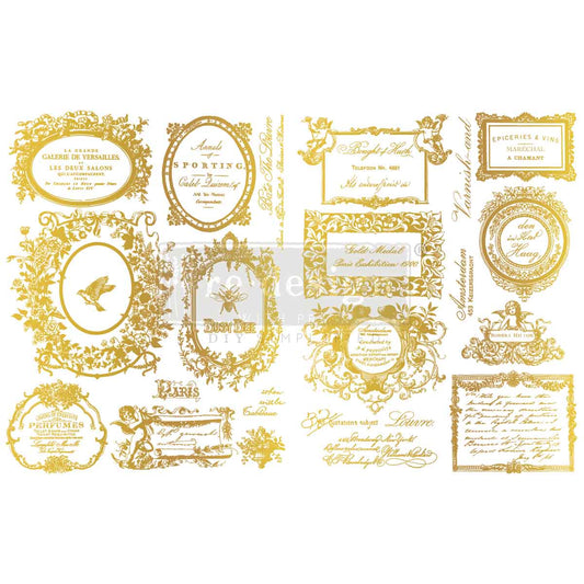 H2O Transfers Gold – Fleur De Minuit – 2 sheets