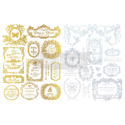 H2O Transfers Gold/Silver – ÉClat Du Matin – 2 sheets,
