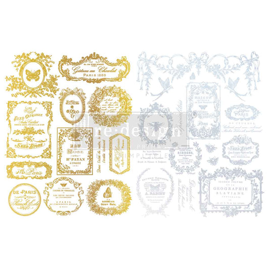 H2O Transfers Gold/Silver – ÉClat Du Matin – 2 sheets,