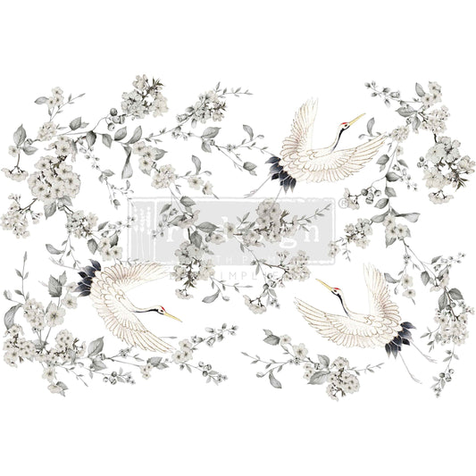 Decor Transfers® – Silver Wings – total sheet size 24″x35″, cut into 4 sheets