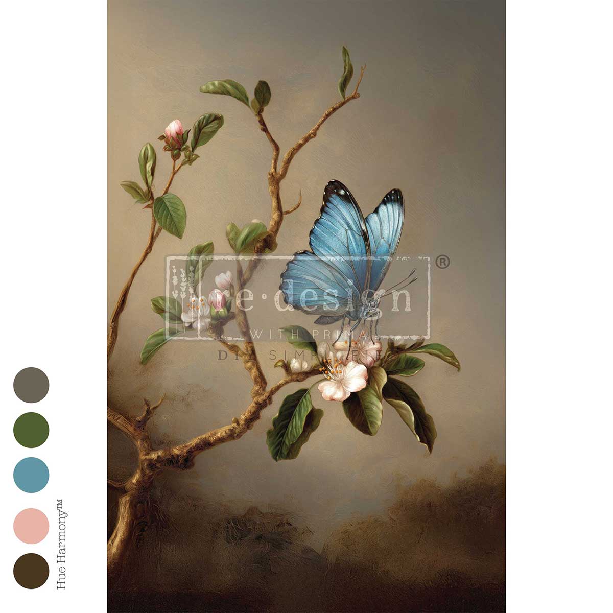 Decoupage Fiber – Cerulean Soliloquy– 1 sheet  19.5"x 30"
