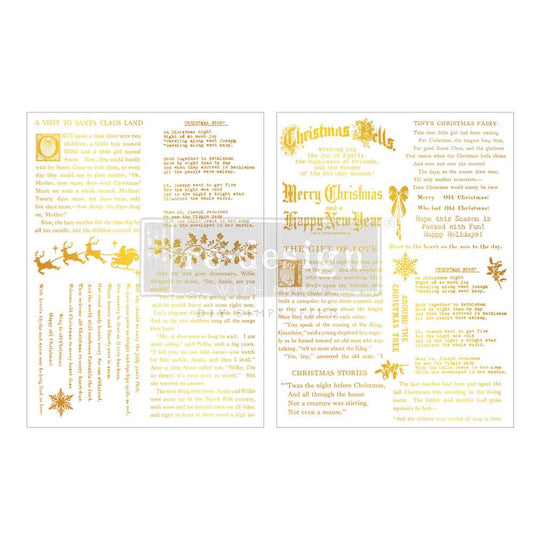 Middy Foil Transfers® Kacha – Golden Tidings – 2 sheets, 8.5″x11″