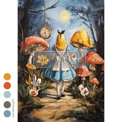 A3 Decoupage Fiber – A Trail Of Hearts & Hares – 1 sheet