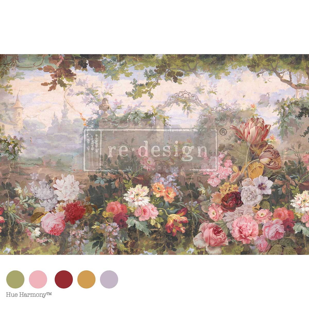Decoupage Fiber – Heirloom Horizon– 1 sheet  19.5"x 30"