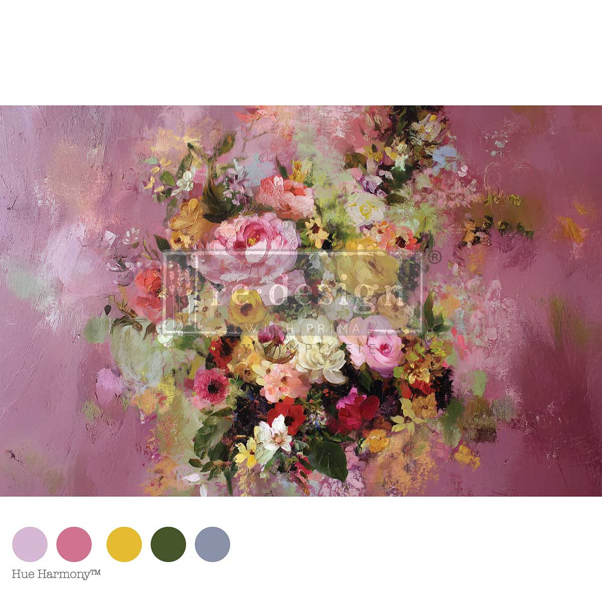 Decoupage Fiber –Magenta Mirage – 1 sheet  19.5"x 30"