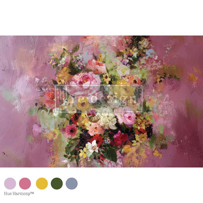 Decoupage Fiber –Magenta Mirage – 1 sheet  19.5"x 30"