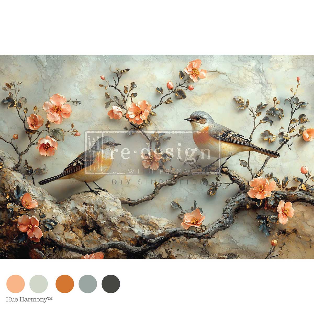 Decoupage Fiber -Amber Echoes – 1 sheet  19.5"x 30"