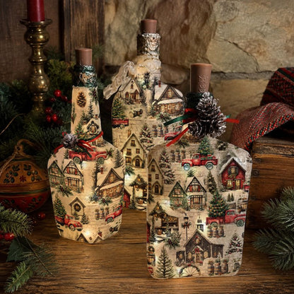 A3 Decoupage Fiber Pack - Snowy Village Charm