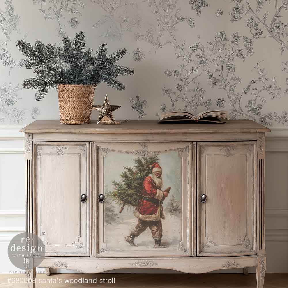 A3 Decoupage Fiber--Santa’S Woodland Stroll