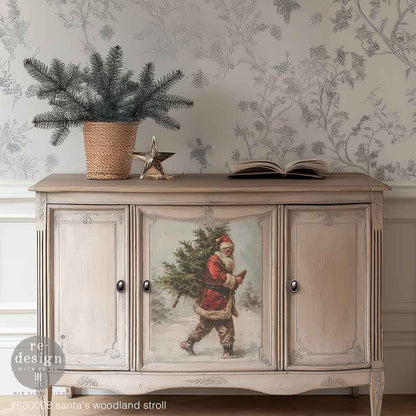 A3 Decoupage Fiber--Santa’S Woodland Stroll
