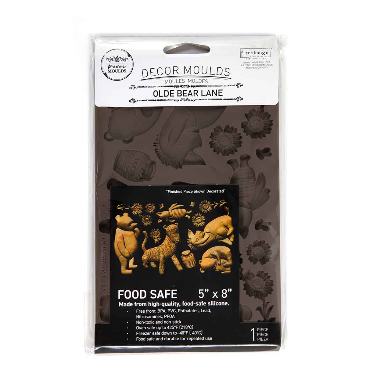 Decor Moulds® –Olde Bear Lane – 1 pc, 5″x8″x8mm