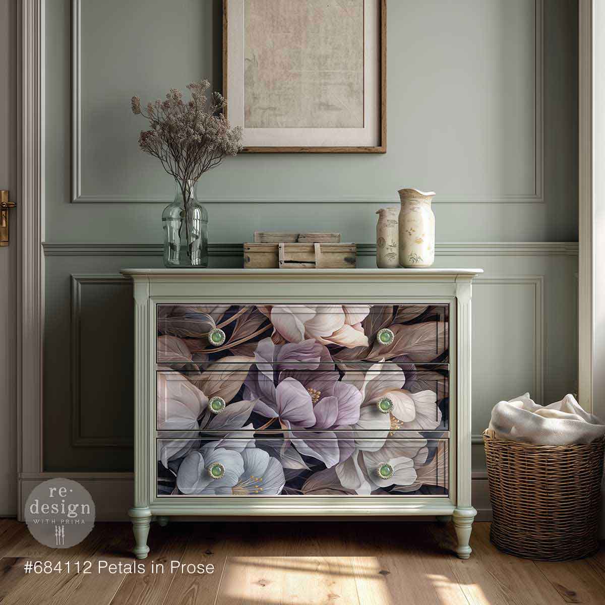 Decoupage Fiber – Petals In Prose – 1 sheet 19.5"x 30"