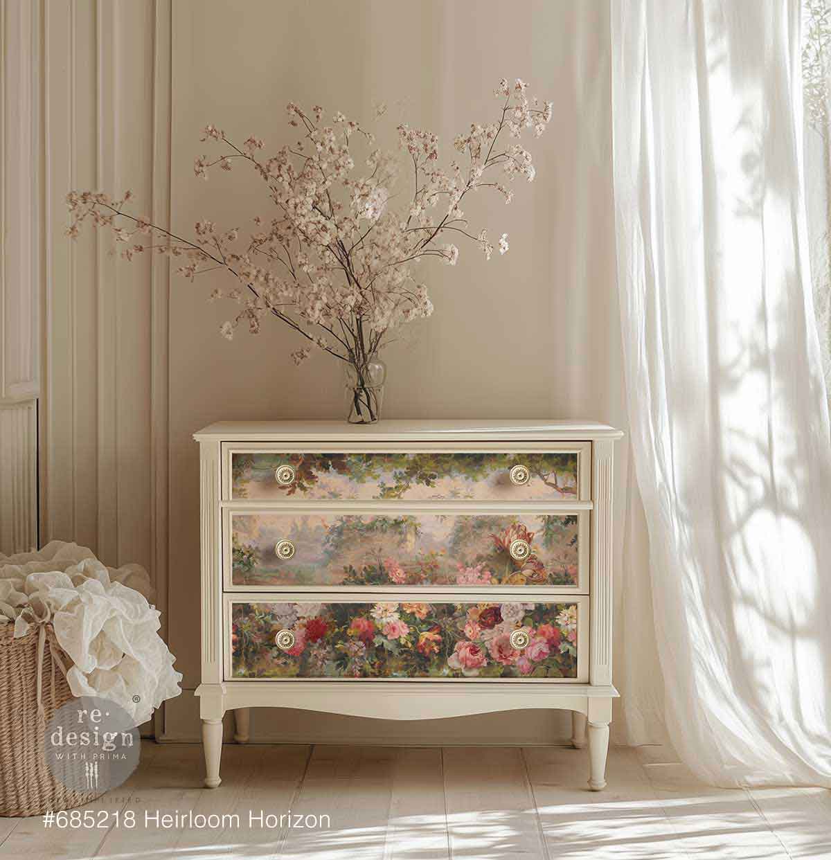 Decoupage Fiber – Heirloom Horizon– 1 sheet  19.5"x 30"